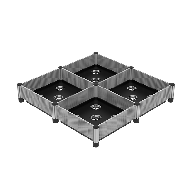 116*116*17cm Imiterad rottingplast trädgårdssäng 1006-4U