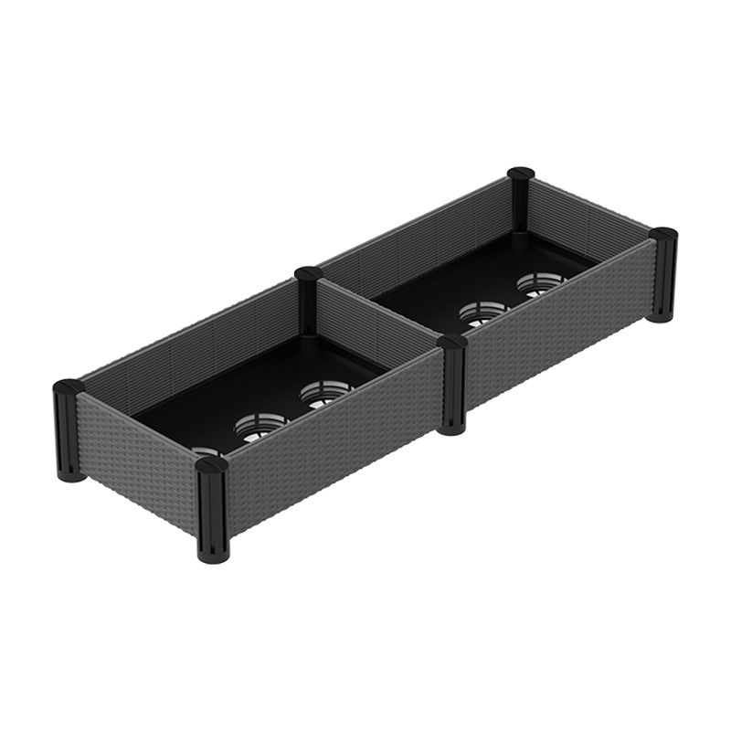 Trädgårdssäng i rottingplast 6x 15cm stolpe BGB2U10030